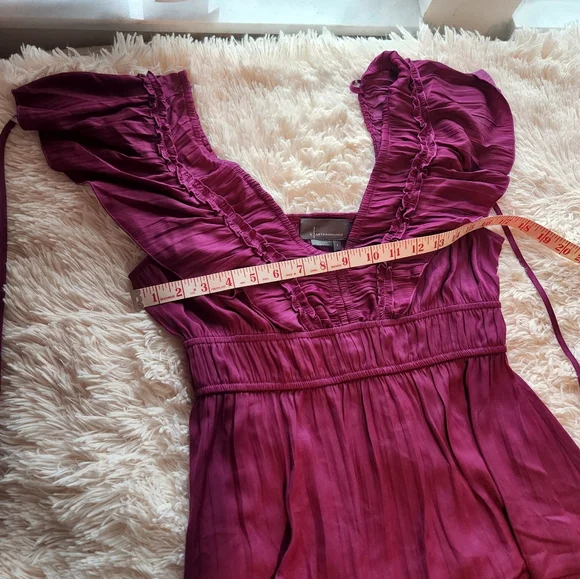 Anthropologie Deep Red Midi Dress - Picture 9 of 12